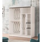 Beenal Venüs Sürgülü Gardırop 180 cm - Parlak Beyaz - Görsel 2