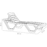 Holiday Capissi Şezlong Beyaz - Görsel 2