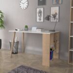 Lagomood Vito Çalışma Masası Beyaz & Meşe