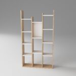 Lagomood Vito Kitaplık Beyaz Meşe - Görsel 2