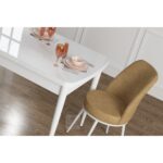 Zen Serisi Mdf Açılabilir Mutfak Masası Takımı-Yemek Masası Takımı Beyaz Masa+6 Sandalye - Görsel 2