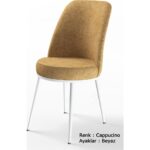 Zen Serisi Mdf Açılabilir Mutfak Masası Takımı-Yemek Masası Takımı Beyaz Masa+6 Sandalye - Görsel 3