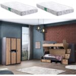 Setay Ranza, Doğa Ranza Karyola + 3 Kapılı Dolap + 2 Adet Comfort Yatak