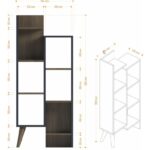 Lagomood Evren Kitaplık Beyaz & Pekin - Görsel 4