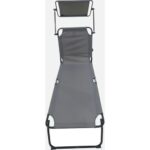 Evinizin Atölyesi Evinizin Atölyesi Metal Katlanır Gölgelikli Şezlong