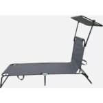 Evinizin Atölyesi Evinizin Atölyesi Metal Katlanır Gölgelikli Şezlong - Görsel 2