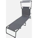 Evinizin Atölyesi Evinizin Atölyesi Metal Katlanır Gölgelikli Şezlong - Görsel 3