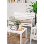 Mobetto Lara 2+1+1+S Balkon Bahçe Oturma Grubu – Beyaz - Görsel 2