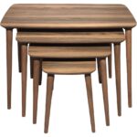 Vovvahome Luci Dörtlü Mdf Ahşap Zigon Sehpa