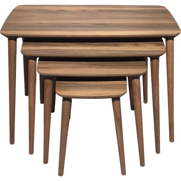 Vovvahome Luci Dörtlü Mdf Ahşap Zigon Sehpa