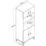ESMOPA MOBİLYA Çok Amaçlı Dolap, Fırın ve Mikro Dalga Kabini - Görsel 4
