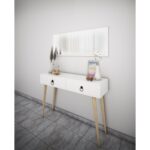 Bicabin Elegance Asia 2 Çekmeceli Ahşap Ayaklı Aynalı Dresuar