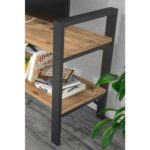 Morpanya Metal Tv Sehpası Raflı Tv Ünitesi Televizyon Sehpası LCD Tv Masası Ceviz MP118 - Görsel 2