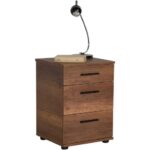 Adore Tredline Üç Çekmeceli Komodin - Oslo Ceviz - Görsel 3