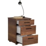 Adore Tredline Üç Çekmeceli Komodin - Oslo Ceviz - Görsel 4