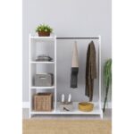 Remaks Tarz Portmanto Ayaklı Elbise Askısı ve Konfeksiyon Askılık Elbise Dolabı - Beyaz - Görsel 3