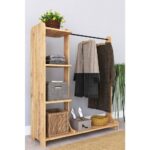 Remaks Tarz Portmanto Ayaklı Elbise Askısı ve Konfeksiyon Askılık Elbise Dolabı - Atlantik Çam - Görsel 2