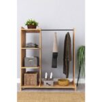 Remaks Tarz Portmanto Ayaklı Elbise Askısı ve Konfeksiyon Askılık Elbise Dolabı - Atlantik Çam - Görsel 3