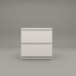 Mbes Mobilya Umut Beyaz Komodin 2 Çekmeceli