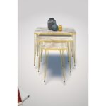 Gold Falez Zigon Sehpa Kr ve Orta Sehpa Kr Set Gold Efes Tel - Görsel 5