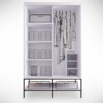 Pasific Home Martin 2 Kapaklı Sürgülü Gardırop Elbise Dolabı,120 cm, Beyaz & Beyaz Mermer - Görsel 3