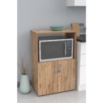 Pratico Silver Mikrodalga Fırın Dolabı Çok Amaçlı 2 Kapaklı Atlantik Çam - Görsel 2