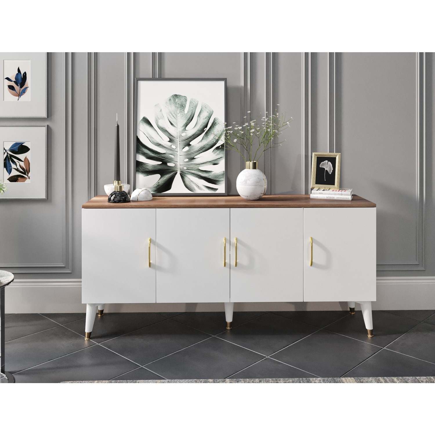 110000076927471.jpg Kzn Home Yağmur Modern Konsol - Tamamı 1. Kalite Mdf - Görsel 1