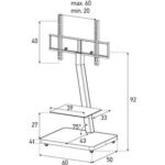 Sonorous Pl 2710 Blk-Slv-W Tekerlekli 39'' - 65'' Tv LED & LCD Televizyon Sunum Sehpası ( Siyah Gümüş ) - Görsel 2