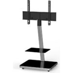 Sonorous Pl 2710 Blk-Slv-W Tekerlekli 39'' - 65'' Tv LED & LCD Televizyon Sunum Sehpası ( Siyah Gümüş )