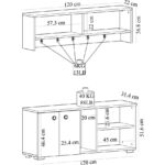 Cantek Dizayn 
İki Kapaklı Yedi Raflı Sarandon Portmanto Beyaz-Beyaz - Görsel 5