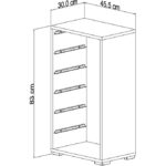 Pratico 2 Büyük 2 Küçük Pembe Sepetli Oyuncak Dolabı - Görsel 4