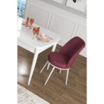 Canisa Concept Han Serisi 70 x 114 Cm, Açılabilir Mdf Mutfak Masa Takımı, Beyaz Masa ve 4 Sandalye - Görsel 4