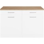 T Designo Tdesigno Ares Mutfak Çekmeceli Alt Modül 120 cm Beyaz - Görsel 2