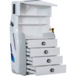 Setay Sports Çocuk Odası Takımı, Beyaz - Jaguar Arabalı Yatak - Dolap - Masa - Şifonyer - Görsel 5