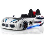 Setay Sports Çocuk Odası Takımı, Beyaz - Audi Arabalı Yatak - Dolap - Masa - Şifonyer - Görsel 2