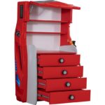 Setay Sports Çocuk Odası Takımı, Kırmızı - Audi Arabalı Yatak - Dolap - Masa - Şifonyer - Görsel 5