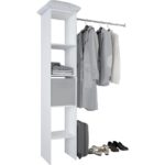 T Designo Tdesigno Eliz Açık Giyinme Dolabı - Gardırop Beyaz 120 cm