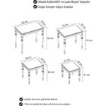 Canisa Saray Serisi - 1.sınıf Mdf ve Lake Boya Avangart 4'lü Zigon Sehpa Takımı Krem - Görsel 4