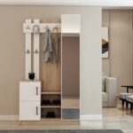 Afilli Nova Kapaklı Aynalı Portmanto Vestiyer Tamamı Mdflam - Görsel 2