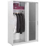 adore mobilya Sürgü Kapılı Aynalı Gardırop - Beyaz - Görsel 4