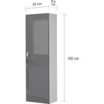 Trio Modül Asmira Boy Dolap - 35 cm - Antrasit Gri - Görsel 2