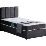 Setay Defne Tek Kişilik Baza Başlık Comfort Yatak, Antrasit - Görsel 2