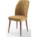 Canisa Concept Par Serisi 70X114, Açılabilir Mdf Mutfak Masa Takımı, Barok Ahşap Desen Masa ve 4 Sandalye - Görsel 3