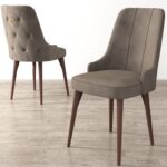 Canisa Concept Noa Serisi, 80X132 Açılabilir Mdf Masa, Beyaz Masa Ceviz Ayak Masa Takımı, 6 Sandalye - Görsel 4