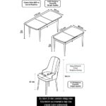 Canisa Concept Noa Serisi, 80X132 Açılabilir Mdf Masa, Beyaz Masa Ceviz Ayak Masa Takımı, 6 Sandalye - Görsel 5