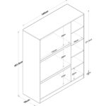 Rani BA105 Yüklük 3 Kapaklı 8 Raflı Yatak Yorgan Yastık Saklama Dolabı Beyaz - Görsel 3