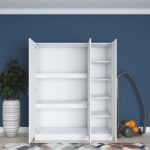 Rani BA105 Yüklük 3 Kapaklı 8 Raflı Yatak Yorgan Yastık Saklama Dolabı Beyaz - Görsel 5