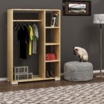 Demonte Dekor Açık Gardırop 4 Raflı, Ahşap Askılık Pro Mini Gardırop Safirmeşe-Safirmeşe - Görsel 2