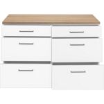 T Designo Tdesigno Ares Mutfak 6 Çekmeceli Alt Modül 120 cm Beyaz Tezgah Dahil - Görsel 3