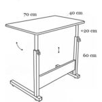 servetavcı Yükseklik Ayarlı Eğimli ve Katlanabilen Laptop Sehpası - Atlantik Çam (Tekerli) - Görsel 4